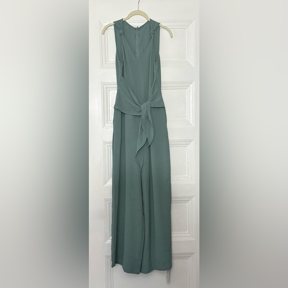 NWT Cupshe Green Wide-Leg Jumpsuit with Tie Waist- Small